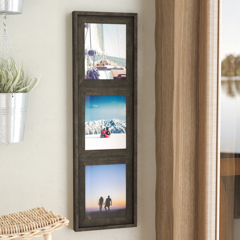 Loon Peak Boris Barn Wood Vertical 3 Opening Collage Picture Frame
